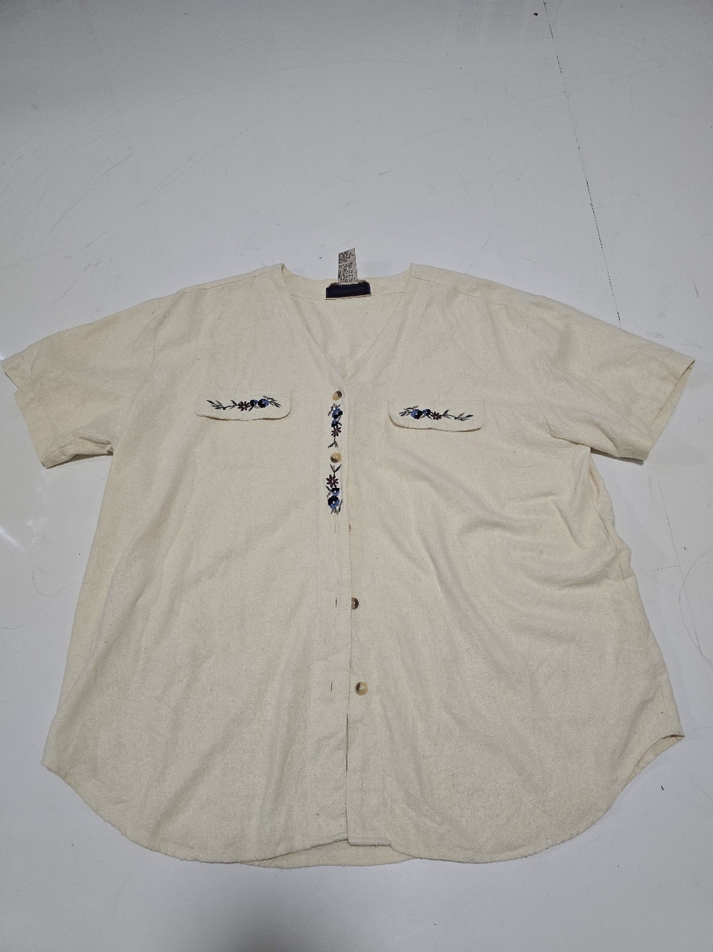 VINTAGE Cream Silk Blouse